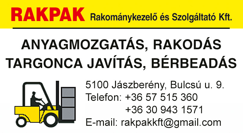 anyagmozgatás, rakodás Jászberény